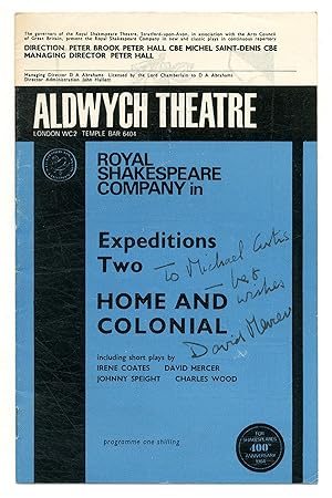 [Theatre Program]: Expeditions Two: Home and Colonial including short plays by Irene Coates, Davi...