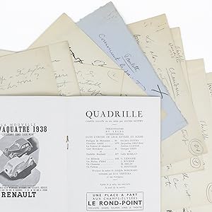 Quadrille - Manuscrits autographes et programme