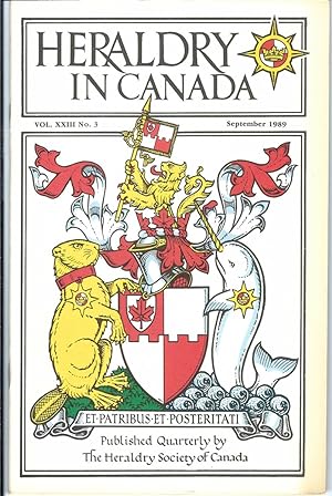 Herlady In Canada / Heraldique Au Canada. Vol. X X I I I , No.3,september 1989