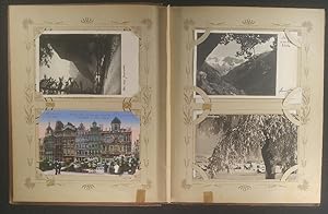 Album für Postkarten. - [98 Ansichtskarten in einem alten Album].