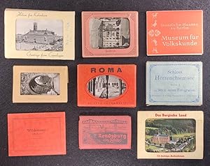 Konvolut 9 Stück, Fotoheftchen, Souveniralben ca, 1930-1950 Rensburg, Roma, Innsburck, Das Bergis...