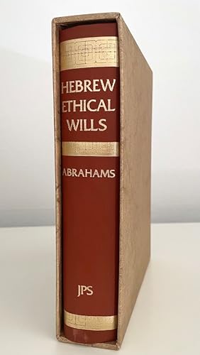 Hebrew Ethical Wills (dual text in English and Hebrew)