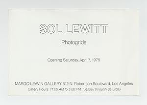 Exhibition card: Sol LeWitt: Photogrids (opens 7 April 1979)