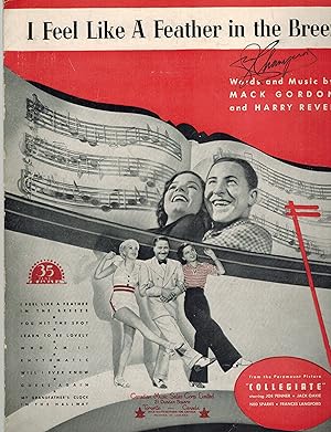 I Feel Like a Feather in the Breeze - Vintage Sheet Music from " Collegiate " - Joe Penner Cover