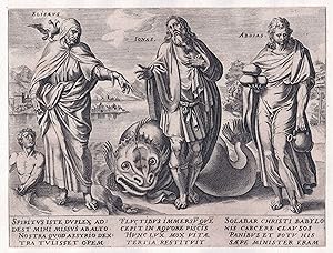 "Elisaeus / Ionas / Abdias" - Three Prophets Elijah Jonah Obdadiah sea monster / Bibel Bible