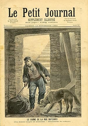 "LE PETIT JOURNAL N°103 du 12/11/1892" LE CRIME DE LA RUE BOTZARIS / LE PÔLE NORD À PARIS