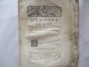 Mémoire au roi, pour Louis-Jacques Piquet de Montreuil, conseiller au Parlement de Bretagne