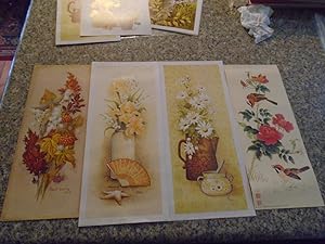 4 Vintage Assorted Floral Prints Check Listing for Speccifics