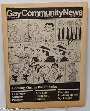 GCN: Gay Community News; the gay weekly; vol. 6, #34, March 24, 1979: Coming Out in the Funnies