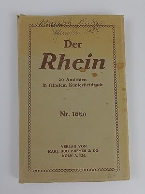 Ansichten, Postkarten, Der Rhein um 1927, Leporello "Der Rhein" - 20 Ansichten in feinstem Kupfer...