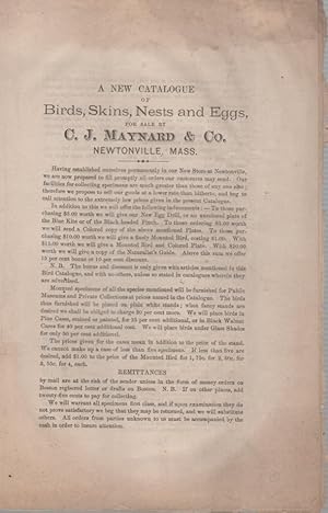 A New Catalogue of Birds, Skins, Nests and Eggs for Sale by C.J. Maynard & Co
