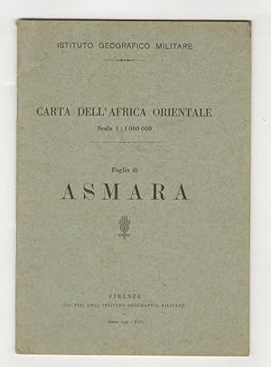 Carta dell'Africa Orientale. Scala 1:1.000.000. Foglio di Asmara.