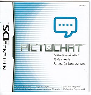 Nintendo DS PictoChat Instruction Booklet/Mode d'emploi/Folleto De Instrucciones (INSTRUCTION BOO...