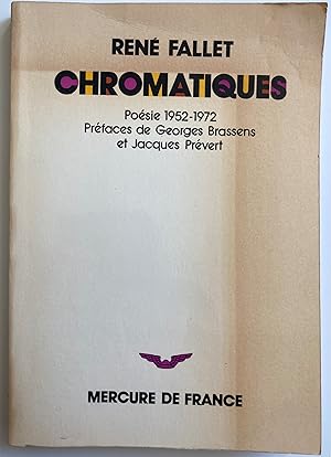 Chromatiques. Poésie 1952-1972.
