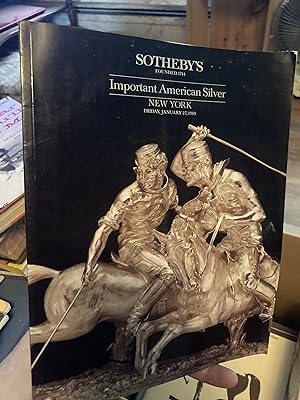 sotheby's important american silver new york january 27 1989