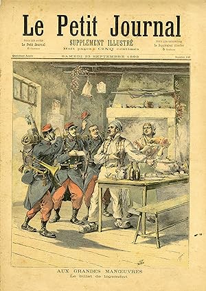 "LE PETIT JOURNAL N°148 du 23/9/1893" AUX GRANDES MANOEUVRES : Le billet de logement / Le Vagueme...
