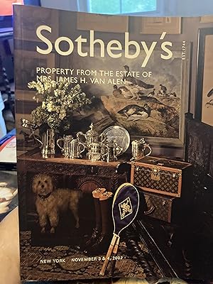 sotheby's property from the estate of mrs james h van alen november 3 and 4 2002