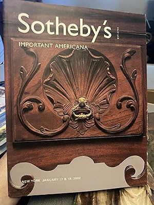 sotheby's important americana new york january 17 and 18 2002