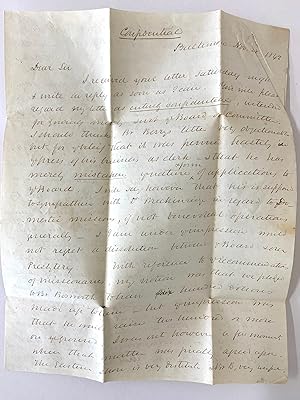 Stampless Autograph Letter Signed from Presbyterian Minister of Baltimore John C. Backus to Rever...