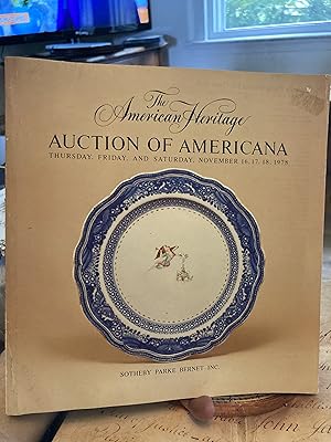 sotheby's the american heritage auction of americana november 1978