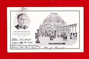 Historic postcard commemorating the death of William McKinley on Sept. 14, 1901