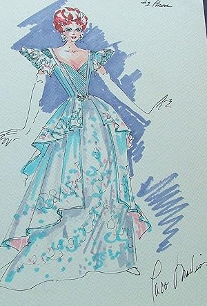 Debbie Reynolds costume sketch by Paco Macliss for her stage show