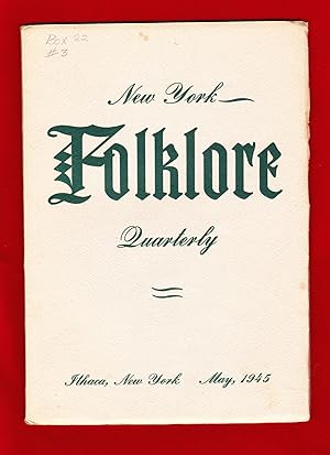 New York Folklore Quarterly, 4 issues