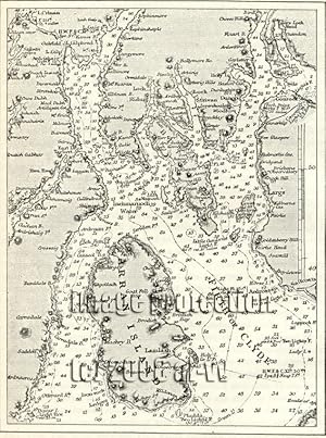 The Firth of Clyde from an Admiralty Chart,1881 1800s Antique Map