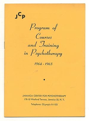 [Cover Title]: Jamaica Center for Psychotherapy Program of Courses and Training in Psychotherapy,...