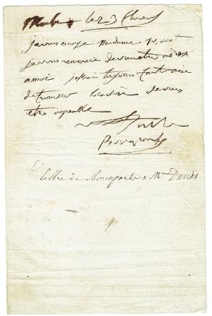 Autograph letter signed Bonaparte".