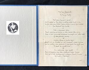 THE TWO ROSALINDS (Original Holograph Manuscript of the 1909 Poem)