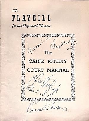 Original Playbill for the Broadway production of The Caine Mutiny Court Martial (signed by author...
