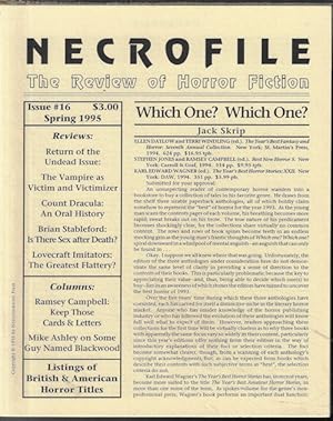 NECROFILE; The Review of Horror Fiction: No. 16, Spring 1995