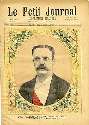 "LE PETIT JOURNAL N°190 du 9/7/1894" M. CASIMIR-PERIER PRÉSIDENT DE LA RÉPUBLIQUE / ÉLECTION DU N...