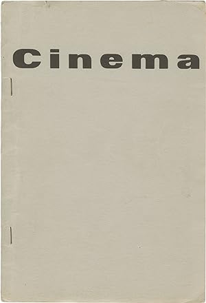 Original bound gathering of four programs for film screenings held by The Group for Film Study, 1...