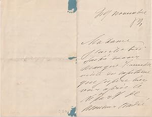 Marie-Caroline Miolan-Carvalho Manuscript Autograph letter