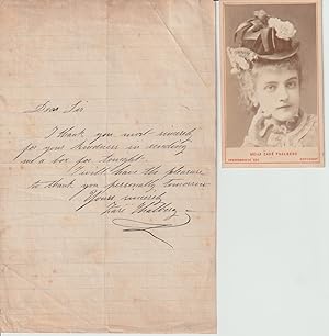 autograph letter by ZARE THALBERG + a photograph