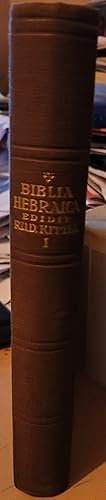 Biblia Hebraica Adjuvantibus Edidit Rud Kittel, 1