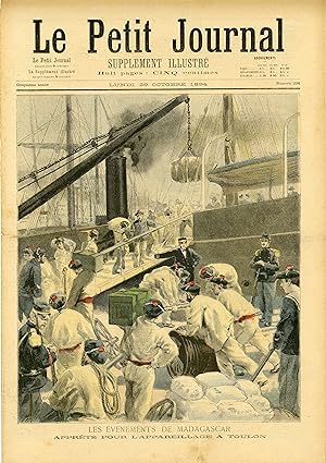 "LE PETIT JOURNAL N°206 du 29/10/1894" LES ÉVÉNEMENTS DE MADAGASCAR (Apprêts pour l'appareillage ...