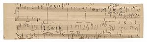 Autograph musical manuscript sketch leaf from the composer's Eighth Symphony
