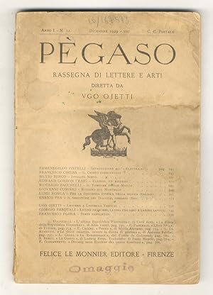 PÈGASO. Rassegna di lettere e arti diretta da Ugo Ojetti. Anno I. N. 12. Dicembre 1929.