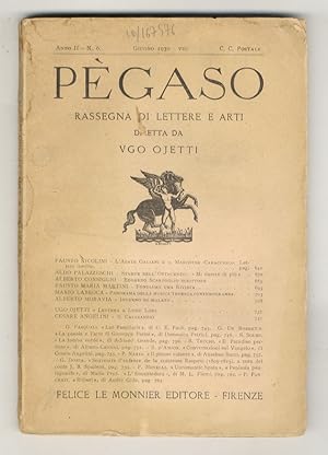 PÈGASO. Rassegna di lettere e arti diretta da Ugo Ojetti. Anno II. N. 6. Gennaio 1930.