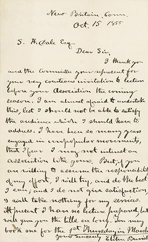 Autograph Letter Signed Discussing a Speaking Engagement and Involvement in "Unpopular Movements,...