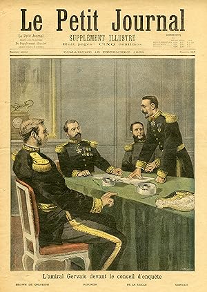 "LE PETIT JOURNAL N°265 du 15/12/1895" L'AMIRAL GERVAIS DEVANT LE CONSEIL D'ENQUÊTE / LE MONT-DE-...