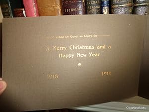 RAF 1918. 213 Squadron, Flanders 1918 Christmas Greetings card with colour artwork by Air-Ace Ron...