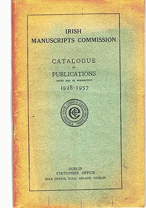Catalogue of Publications issued and in preparation 1928-1957.