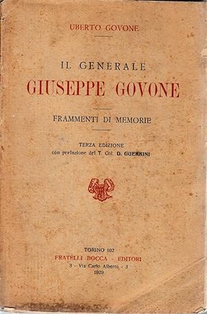 Il generale Giuseppe Govone. Frammenti di memorie