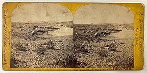 [Transcontinental Railroad] Carmichael's Camp in the Black Hills U.P.P.R. (288) Stereoview Image