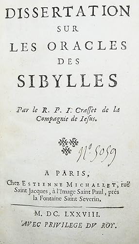 Dissertation sur les oracles des Sibylles.