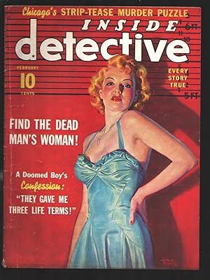 Inside Detective 6/1940-Spicy blonde painted cover by Albert Fisher-Chicago's Strip-Tease Murder ...